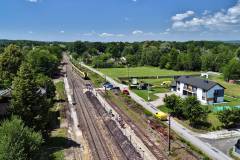 LK94, Wielkie Drogi, przystanek, prace utrzymaniowe, widok z lotu ptaka