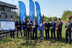 briefing prasowy, nowa infrastruktura, Kolej+, Łomża, nowy peron, Malepszak Piotr, Mochocki Marcin