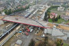 Jaworzno Ciężkowice, nowy wiadukt, nowa infrastruktura, widok z lotu ptaka