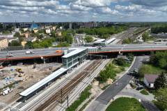 nowy przystanek, nowa winda, nowa infrastruktura, Radom Wschodni, widok z lotu ptaka, nowy peron, szklana galeria