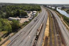 stacja, nowa infrastruktura, widok z lotu ptaka, nowy peron, Gliwice Łabędy