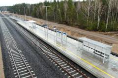 peron, stacja, pociąg, Chorzele