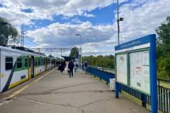 pasażer, peron, pociąg, przystanek, Warszawa Ursus Północny