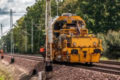 linia kolejowa, tor, maszyna, robotnik, animator, KPO, Jastrzębsko