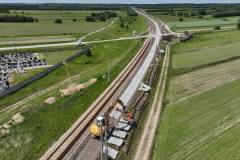 Radzice, nowa sieć trakcyjna, nowy tor, LK22