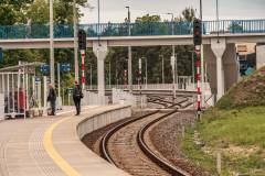 pasażer, linia kolejowa, modernizacja, stacja, podróżny, kładka, tor, Hajnówka, KPO, wąskie gardło, łuk