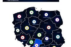 Jaworzno, żółta naklejka, projekt przejazdowy, Cieszyn