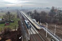 pociąg towarowy, nowa infrastruktura, nowa nawierzchnia, Kraków Przylasek, test
