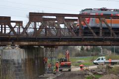 LK274, pociąg, prace, Marciszów, Sędzisław, most nad Bobrem