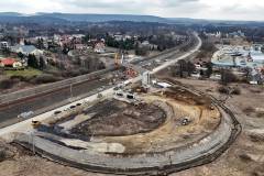 E30, Wola Filipowska, nowy wiadukt, nowa infrastruktura, widok z lotu ptaka