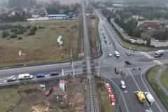 przejazd kolejowo-drogowy, powrót pociagów, widok z lotu ptaka, LK245, Ciechocinek