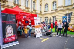 bezpieczny przejazd, kampania społeczna, dzień dziecka, edukacja dzieci, dzieci, dziecko, wydarzenie plenerowe, stoisko kampanii, KPRM, Kancelaria Prezesa Rady Ministrów, rodzice