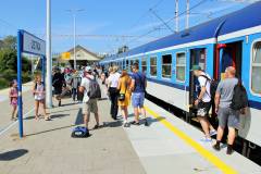 pasażer, pociąg, Ustka, LK405, nowa kładka, nowa infrastruktura pasażerska