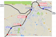 LK271, nowy przystanek, Jelenia Góra, Jelenia Góra Cieplice, Jelenia Góra Sobieszów, Jelenia Góra Zabobrze, Jelenia Góra Przemysłowa, LK311, mapa