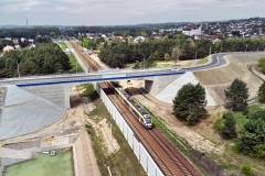 nowa infrastruktura, nowy wiadukt drogowy, widok z lotu ptaka, Młoszowa